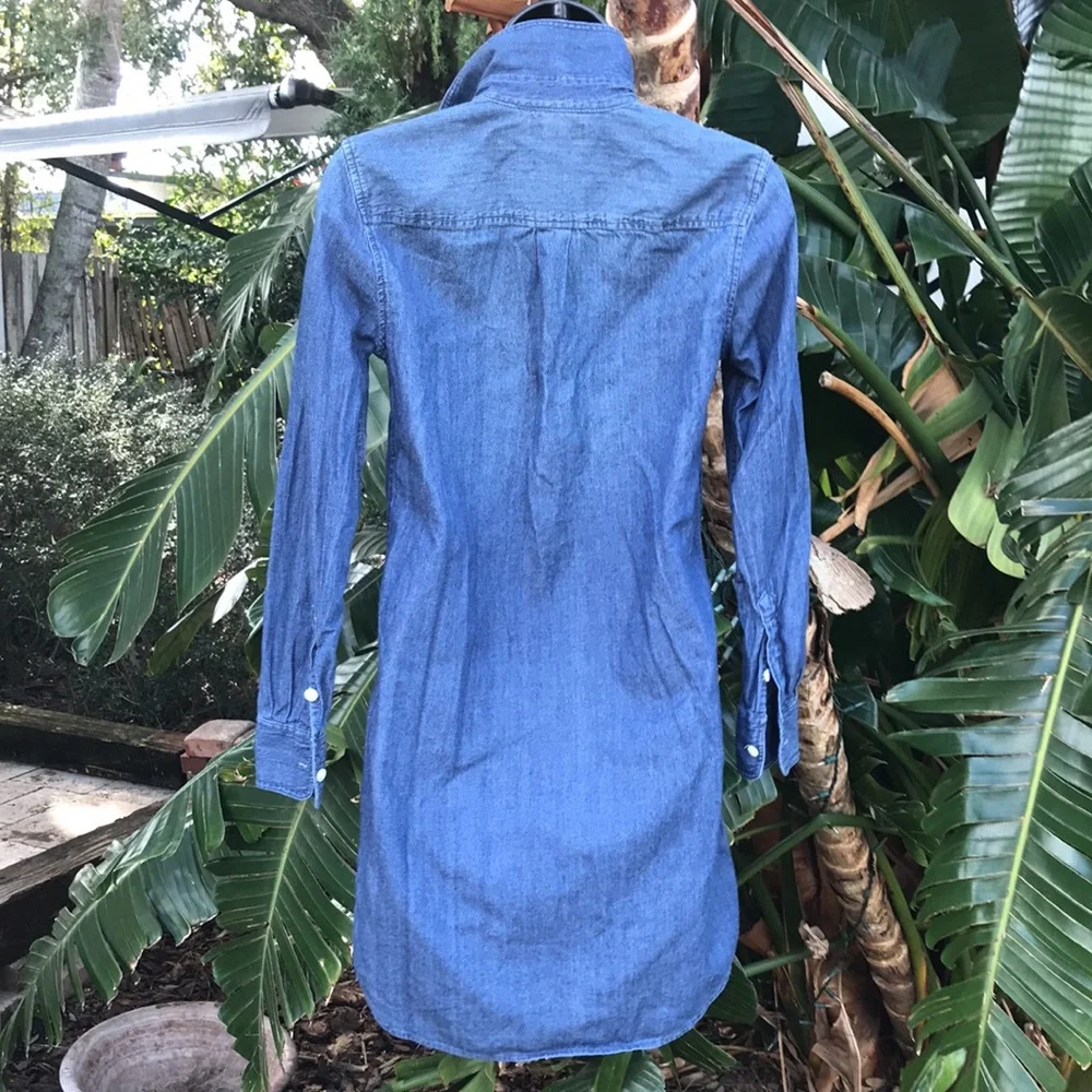 Jcrew denim chambray shirt dress